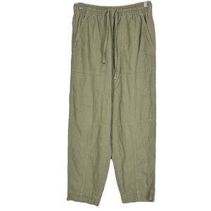 Zara Green Linen Pant XS Boho Indie Casual Summer Breathable Beachy Summer Folk
